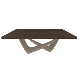 BONTEMPI table fixe rectangulaire avec structure sable BACH 53.80 200x100 cm