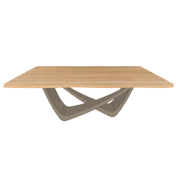 BONTEMPI table fixe rectangulaire avec structure sable BACH 53.80 200x100 cm