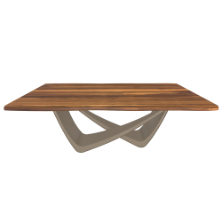 BONTEMPI table fixe rectangulaire avec structure sable BACH 53.80 200x100 cm