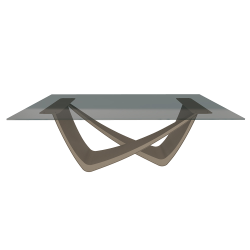 BONTEMPI table fixe rectangulaire avec structure sable BACH 53.80 200x100 cm