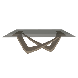 BONTEMPI table fixe rectangulaire avec structure sable BACH 53.80 200x100 cm