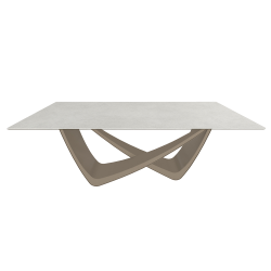 BONTEMPI table fixe rectangulaire avec structure sable BACH 53.80 200x100 cm