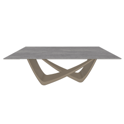 BONTEMPI table fixe rectangulaire avec structure sable BACH 53.80 200x100 cm