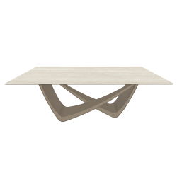 BONTEMPI table fixe rectangulaire avec structure sable BACH 53.80 200x100 cm