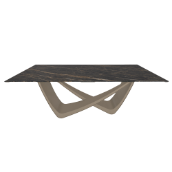 BONTEMPI table fixe rectangulaire avec structure sable BACH 53.80 200x100 cm