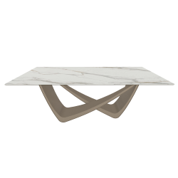 BONTEMPI table fixe rectangulaire avec structure sable BACH 53.80 200x100 cm