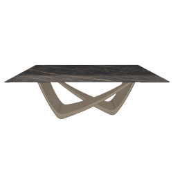 BONTEMPI table fixe rectangulaire avec structure sable BACH 53.80 200x100 cm