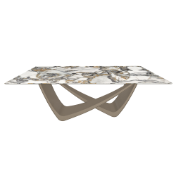 BONTEMPI table fixe rectangulaire avec structure sable BACH 53.80 200x100 cm