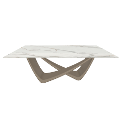 BONTEMPI table fixe rectangulaire avec structure sable BACH 53.80 200x100 cm