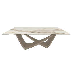 BONTEMPI table fixe rectangulaire avec structure sable BACH 53.80 200x100 cm