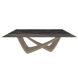 BONTEMPI table fixe rectangulaire avec structure sable BACH 53.80 200x100 cm