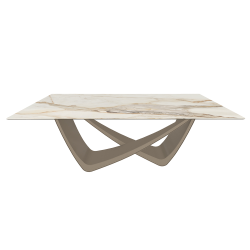 BONTEMPI table fixe rectangulaire avec structure sable BACH 53.80 200x100 cm