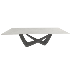 BONTEMPI table fixe rectangulaire avec structure anthracite BACH 53.82 250x100 cm
