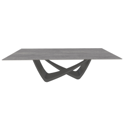 BONTEMPI table fixe rectangulaire avec structure anthracite BACH 53.82 250x100 cm