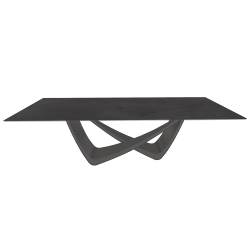 BONTEMPI table fixe rectangulaire avec structure anthracite BACH 53.82 250x100 cm