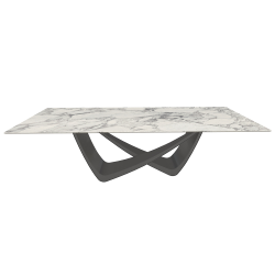 BONTEMPI table fixe rectangulaire avec structure anthracite BACH 53.82 250x100 cm