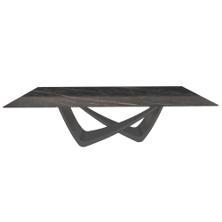 BONTEMPI table fixe rectangulaire avec structure anthracite BACH 53.82 250x100 cm