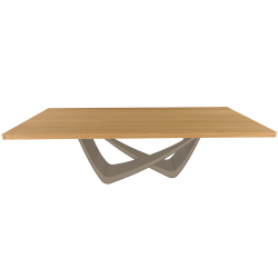 BONTEMPI table fixe rectangulaire avec structure sable BACH 53.82 250x100 cm