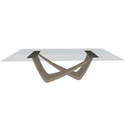 BONTEMPI table fixe rectangulaire avec structure sable BACH 53.82 250x100 cm