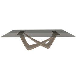 BONTEMPI table fixe rectangulaire avec structure sable BACH 53.82 250x100 cm