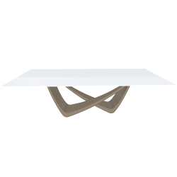 BONTEMPI table fixe rectangulaire avec structure sable BACH 53.82 250x100 cm