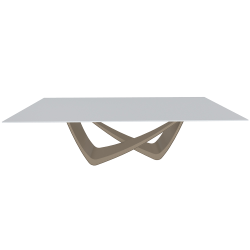 BONTEMPI table fixe rectangulaire avec structure sable BACH 53.82 250x100 cm