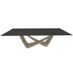 BONTEMPI table fixe rectangulaire avec structure sable BACH 53.82 250x100 cm