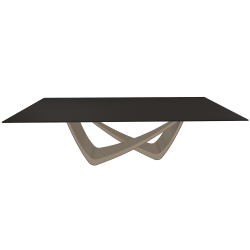 BONTEMPI table fixe rectangulaire avec structure sable BACH 53.82 250x100 cm