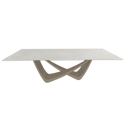 BONTEMPI table fixe rectangulaire avec structure sable BACH 53.82 250x100 cm