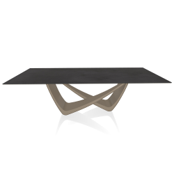 BONTEMPI table fixe rectangulaire avec structure sable BACH 53.82 250x100 cm