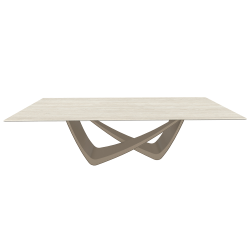 BONTEMPI table fixe rectangulaire avec structure sable BACH 53.82 250x100 cm