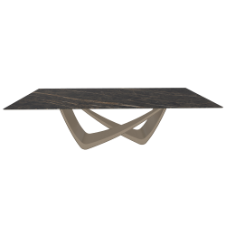 BONTEMPI table fixe rectangulaire avec structure sable BACH 53.82 250x100 cm