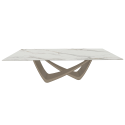 BONTEMPI table fixe rectangulaire avec structure sable BACH 53.82 250x100 cm