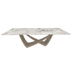 BONTEMPI table fixe rectangulaire avec structure sable BACH 53.82 250x100 cm