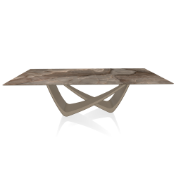 BONTEMPI table fixe rectangulaire avec structure sable BACH 53.82 250x100 cm