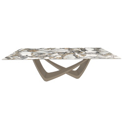BONTEMPI table fixe rectangulaire avec structure sable BACH 53.82 250x100 cm