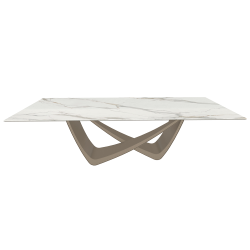 BONTEMPI table fixe rectangulaire avec structure sable BACH 53.82 250x100 cm