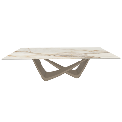 BONTEMPI table fixe rectangulaire avec structure sable BACH 53.82 250x100 cm