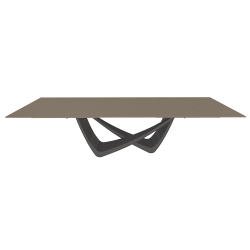 BONTEMPI table extensible rectangulaire avec structure anthracite BACH 53.85 290/240/190x100 cm