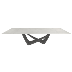 BONTEMPI table extensible rectangulaire avec structure anthracite BACH 53.85 290/240/190x100 cm