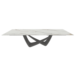 BONTEMPI table extensible rectangulaire avec structure anthracite BACH 53.85 290/240/190x100 cm