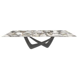 BONTEMPI table extensible rectangulaire avec structure anthracite BACH 53.85 290/240/190x100 cm