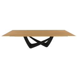 BONTEMPI table extensible rectangulaire avec structure noire matte BACH 53.85 290/240/190x100 cm