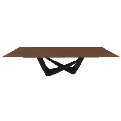 BONTEMPI table extensible rectangulaire avec structure noire matte BACH 53.85 290/240/190x100 cm