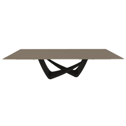 BONTEMPI table extensible rectangulaire avec structure noire matte BACH 53.85 290/240/190x100 cm