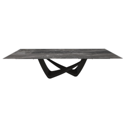 BONTEMPI table extensible rectangulaire avec structure noire matte BACH 53.85 290/240/190x100 cm