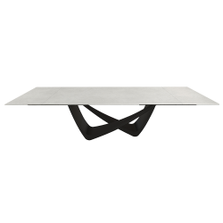 BONTEMPI table extensible rectangulaire avec structure noire matte BACH 53.85 290/240/190x100 cm