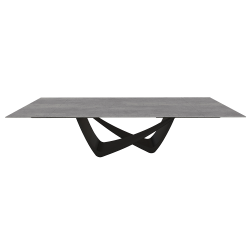 BONTEMPI table extensible rectangulaire avec structure noire matte BACH 53.85 290/240/190x100 cm