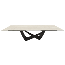 BONTEMPI table extensible rectangulaire avec structure noire matte BACH 53.85 290/240/190x100 cm