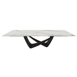 BONTEMPI table extensible rectangulaire avec structure noire matte BACH 53.85 290/240/190x100 cm